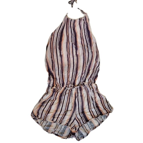 NWT Lulus Beach Bound Blush Print Halter Romper Size M - Picture 2 of 6